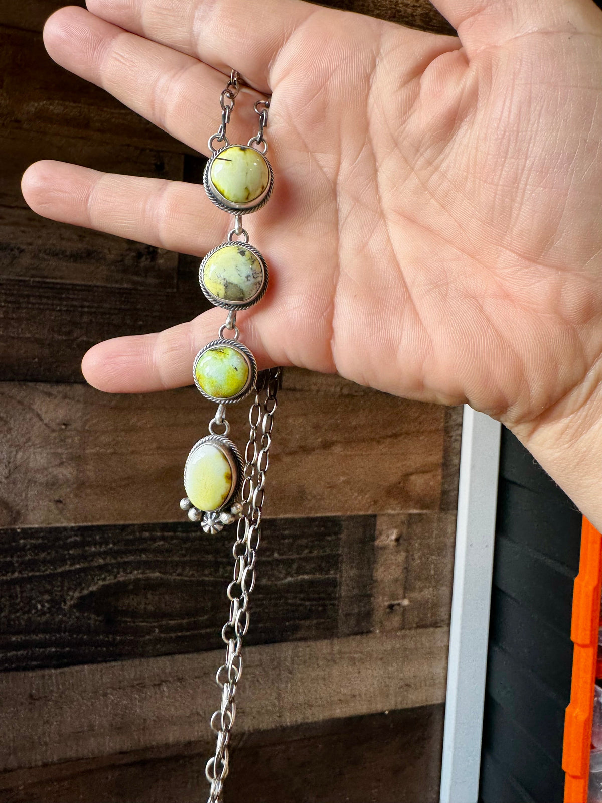 4 Stones Palomino turquoise necklace lariat II