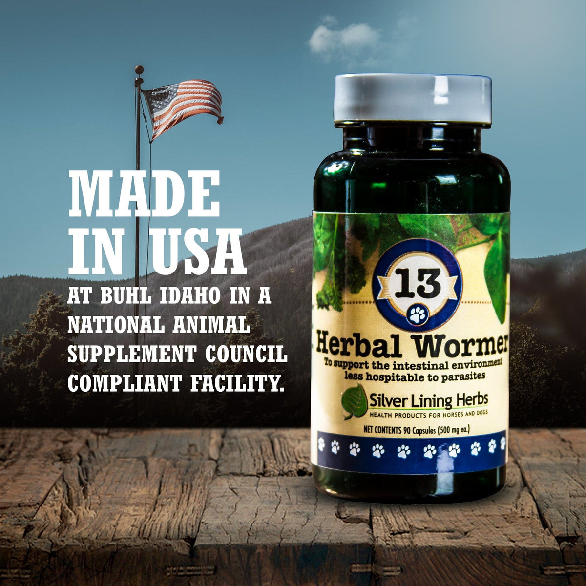 13 Herbal Wormer for Canines - 90 Capsule