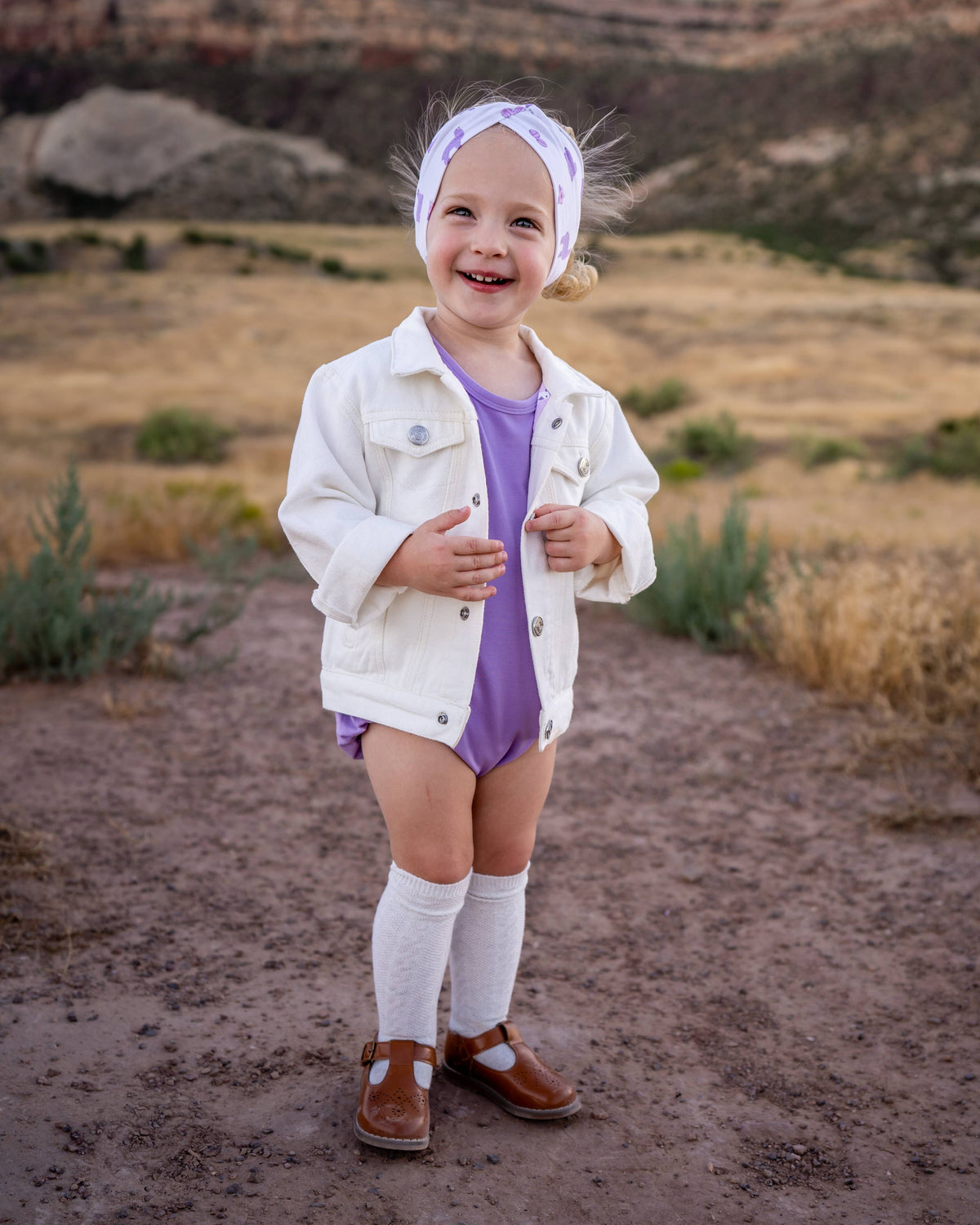Bunny | Ivory Denim Jacket: 3-6 Months