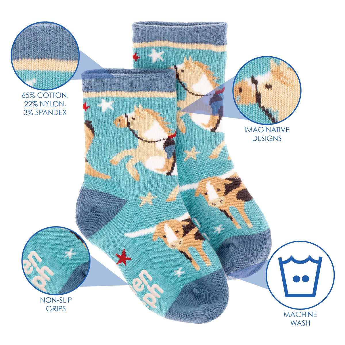 Western Toddler Socks: Medium