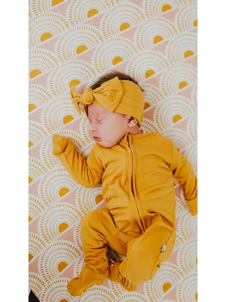 Mustard Baby Bow Headband