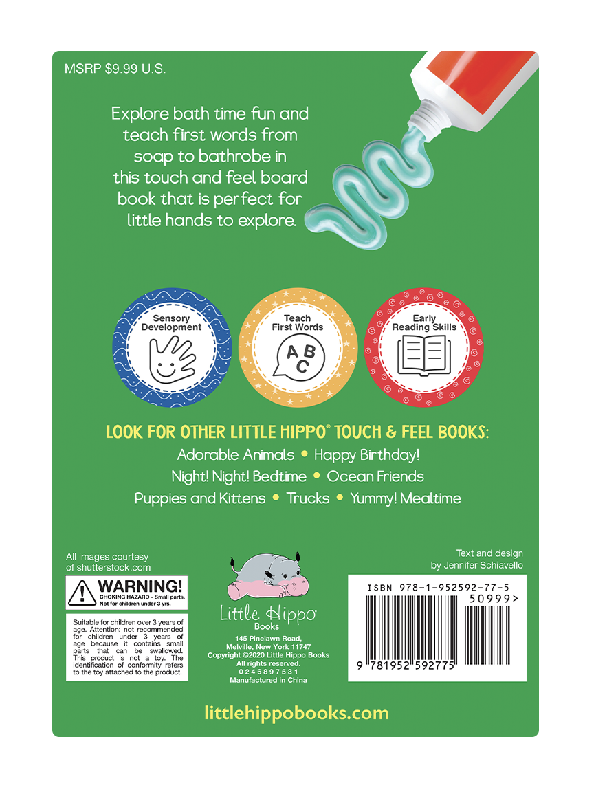 Splish! Splash! Bath Time -Touch and Feel Sensory Board Book