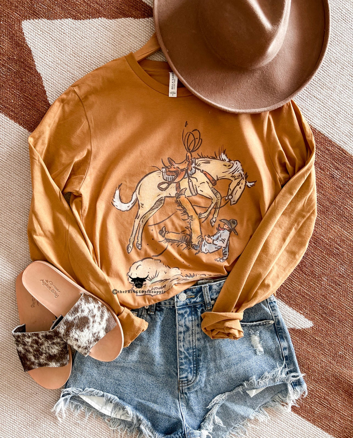 Horse Sandwich Buck Off (Long Sleeve)(Chestnut)