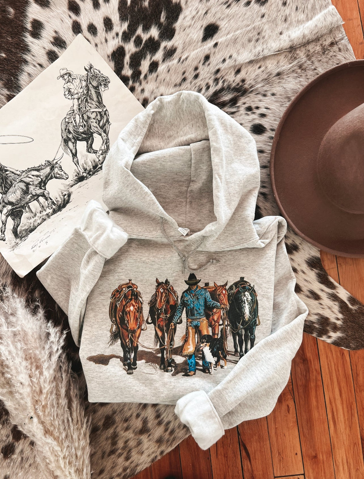 Leader Of The Pack Hoodie (oatmeal)(Fringed Exclusive)