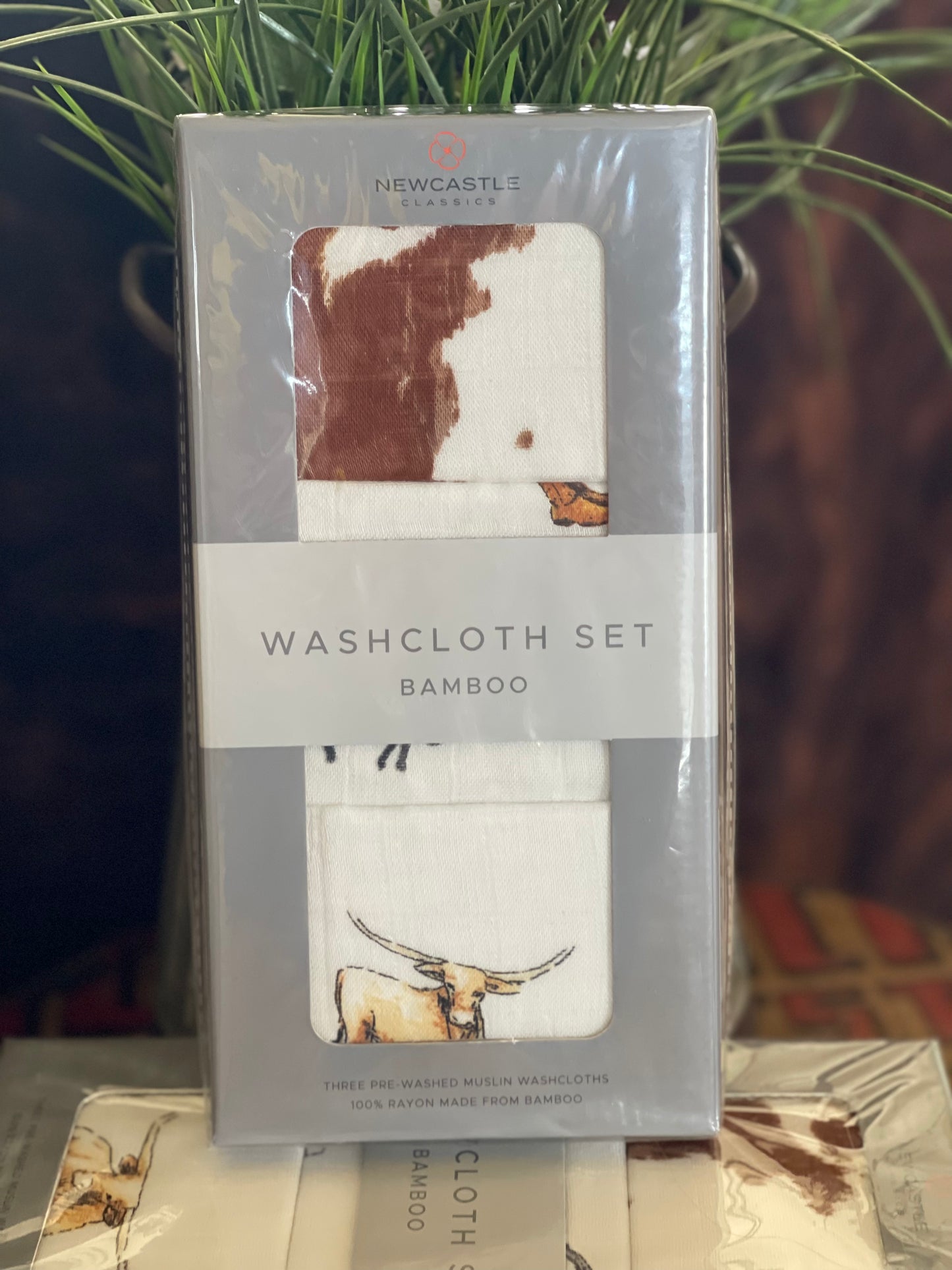 Cowboys and Longhorns Washcloth Set