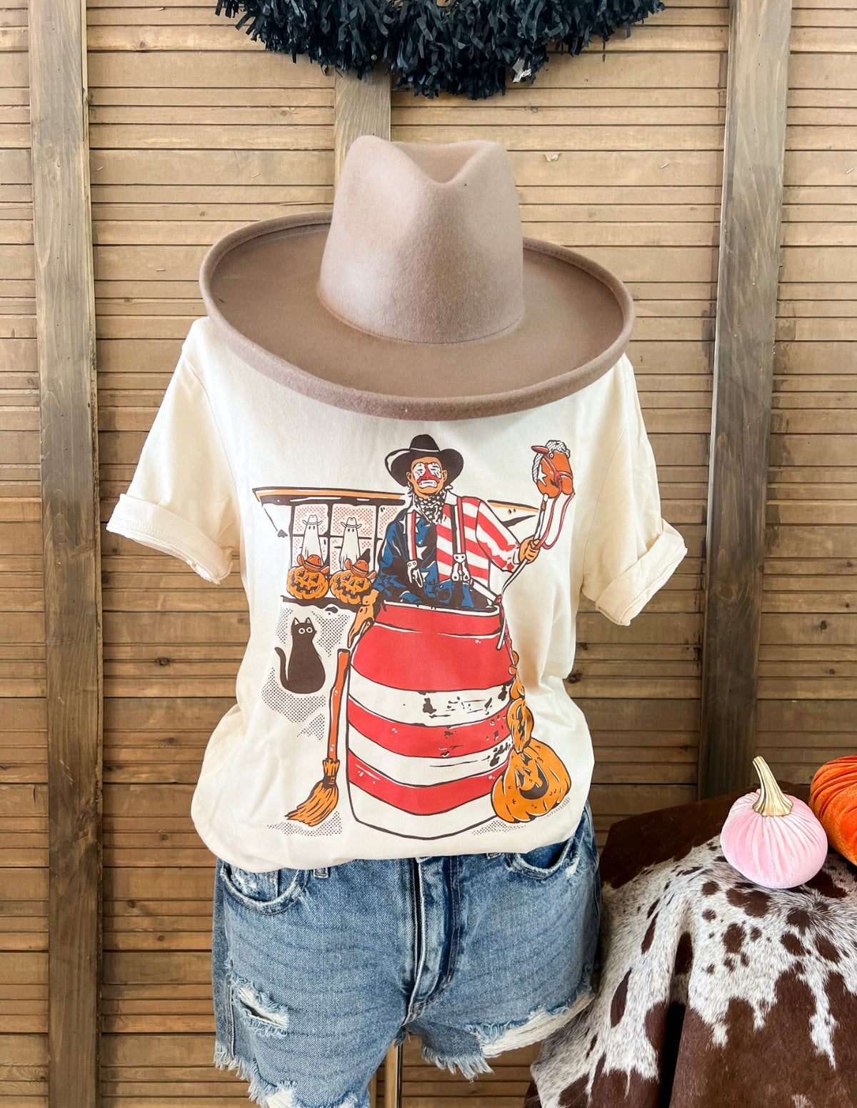 Patriotic Rodeo Clown Halloween Tee( Fringed exclusive)