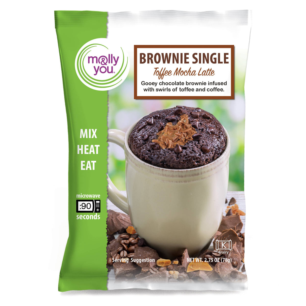 Toffee Mocha Latte Brownie Microwave Single