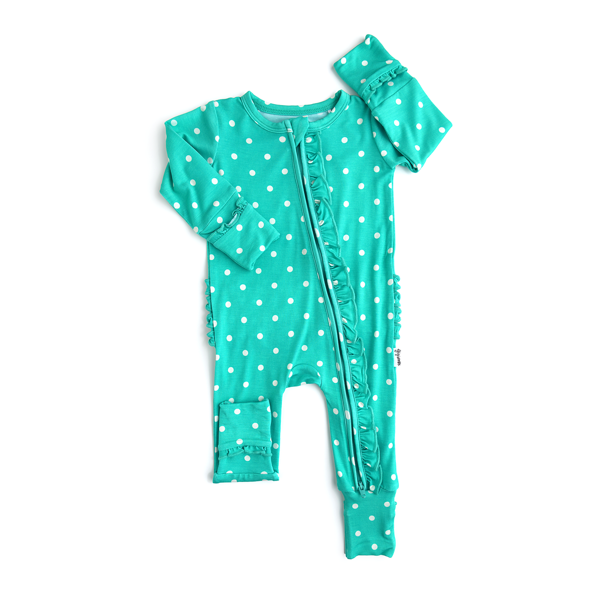 Polly Dot RUFFLE ZIP: 3-6m