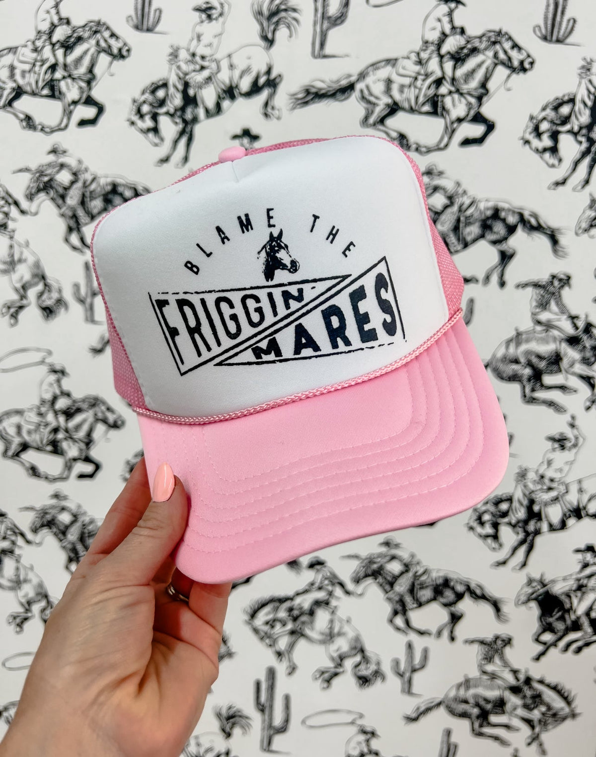Blame The Mares Trucker Hat (Adult)