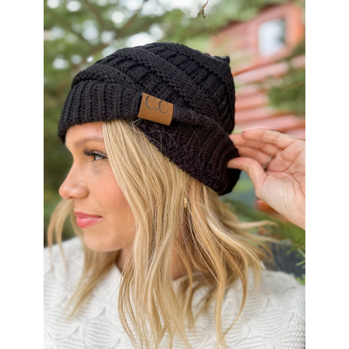 Classic Fuzzy Lined CC Beanie HAT25: Burgundy