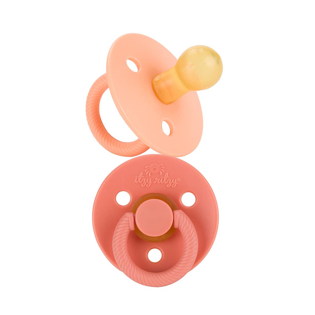 Itzy Soother™ Natural Rubber Paci Sets: Mint + White