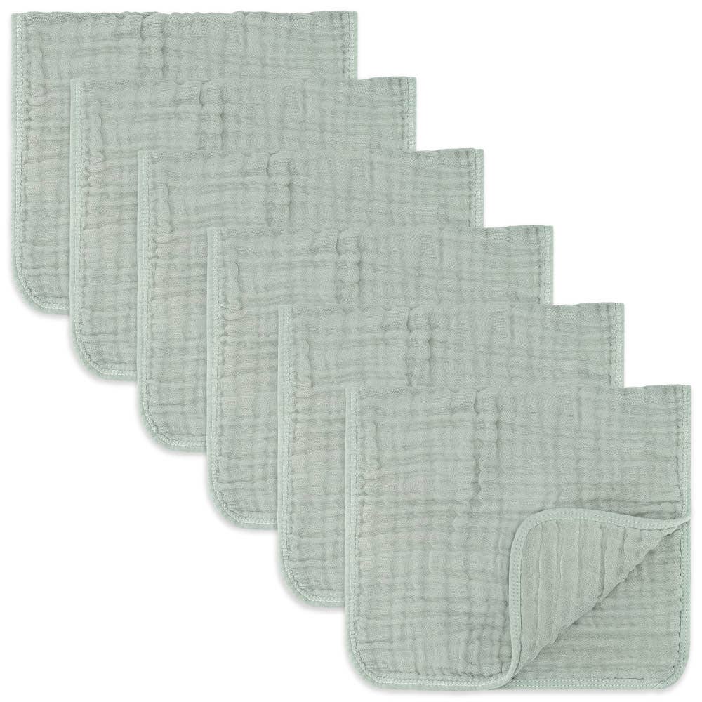 Muslin Burp Cloths by Comfy Cubs: Pack of 10 / Pacific Blue