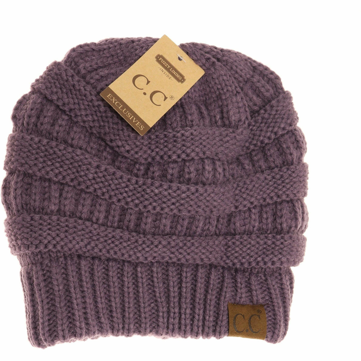Classic Fuzzy Lined CC Beanie HAT25: Moss