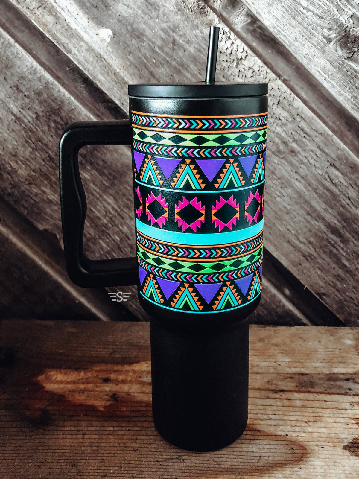 Neon Aztec 40oz Cup