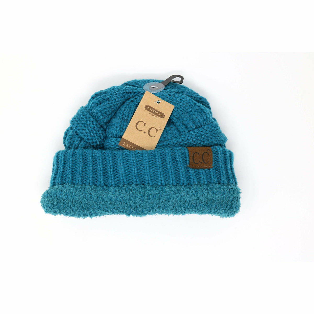 Classic Fuzzy Lined CC Beanie HAT25: Black