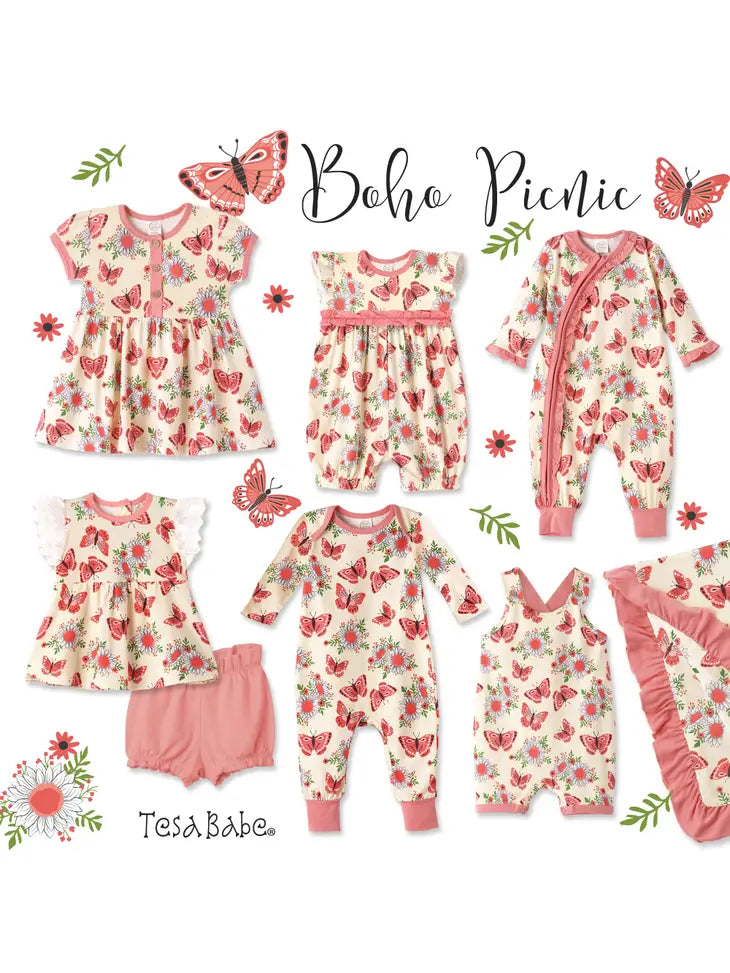 Boho Picnic Criss-Cross Short Romper