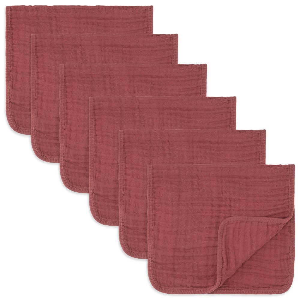 Muslin Burp Cloths by Comfy Cubs: Pack of 10 / Pacific Blue