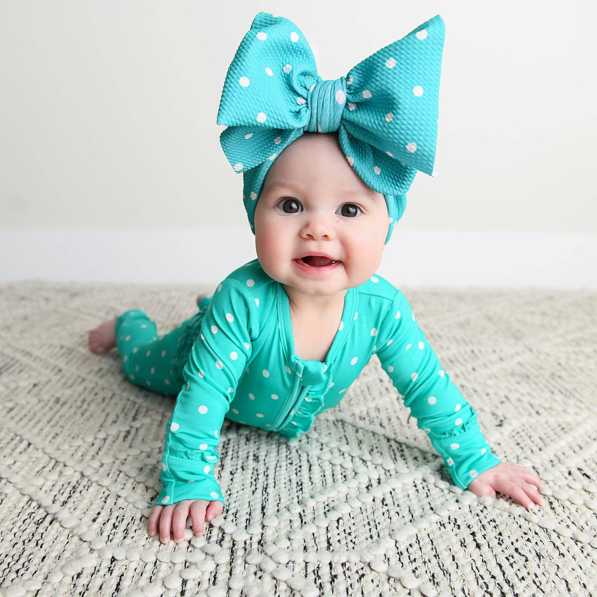 Polly Dot RUFFLE ZIP: 0-3m