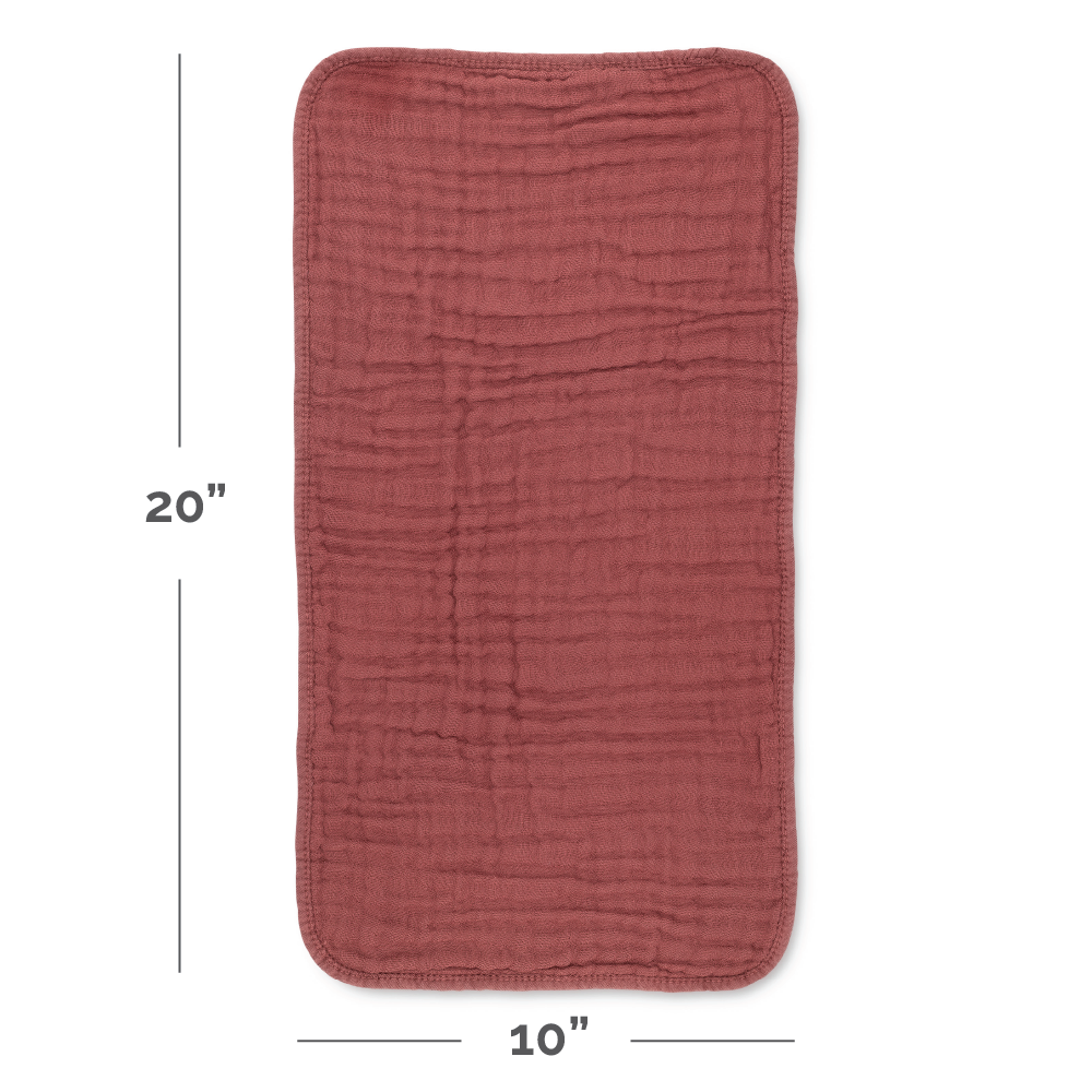 Muslin Burp Cloths by Comfy Cubs: Pack of 10 / Blush