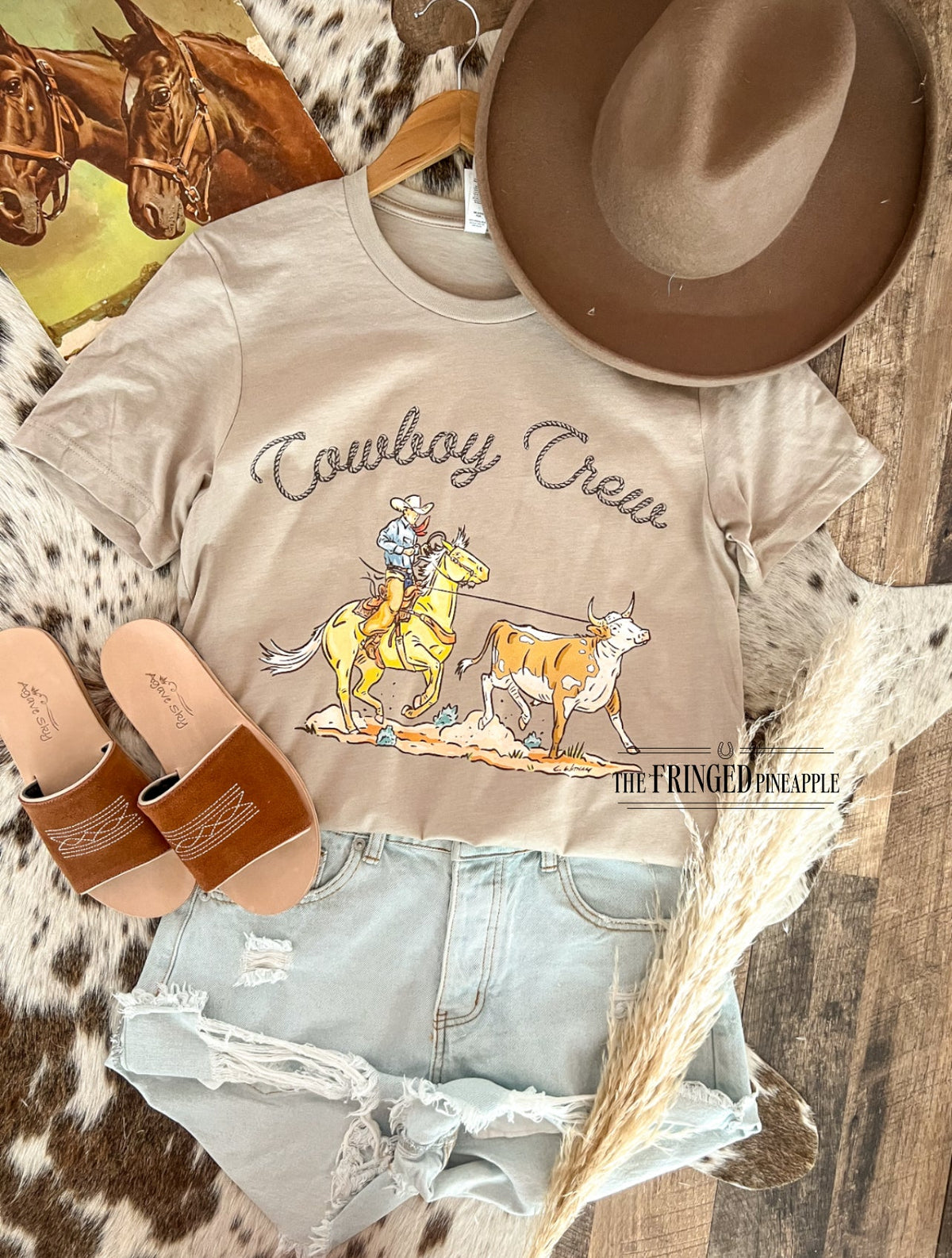 Cowboy Crew  Sweatshirt or Tee(mocha)