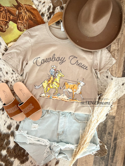Cowboy Crew  Sweatshirt or Tee(mocha)