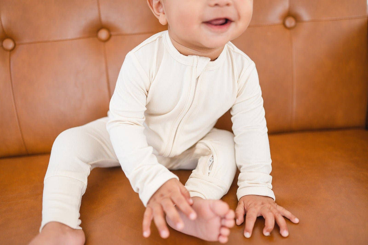 Zipper Romper - Cream: 12-18 Months