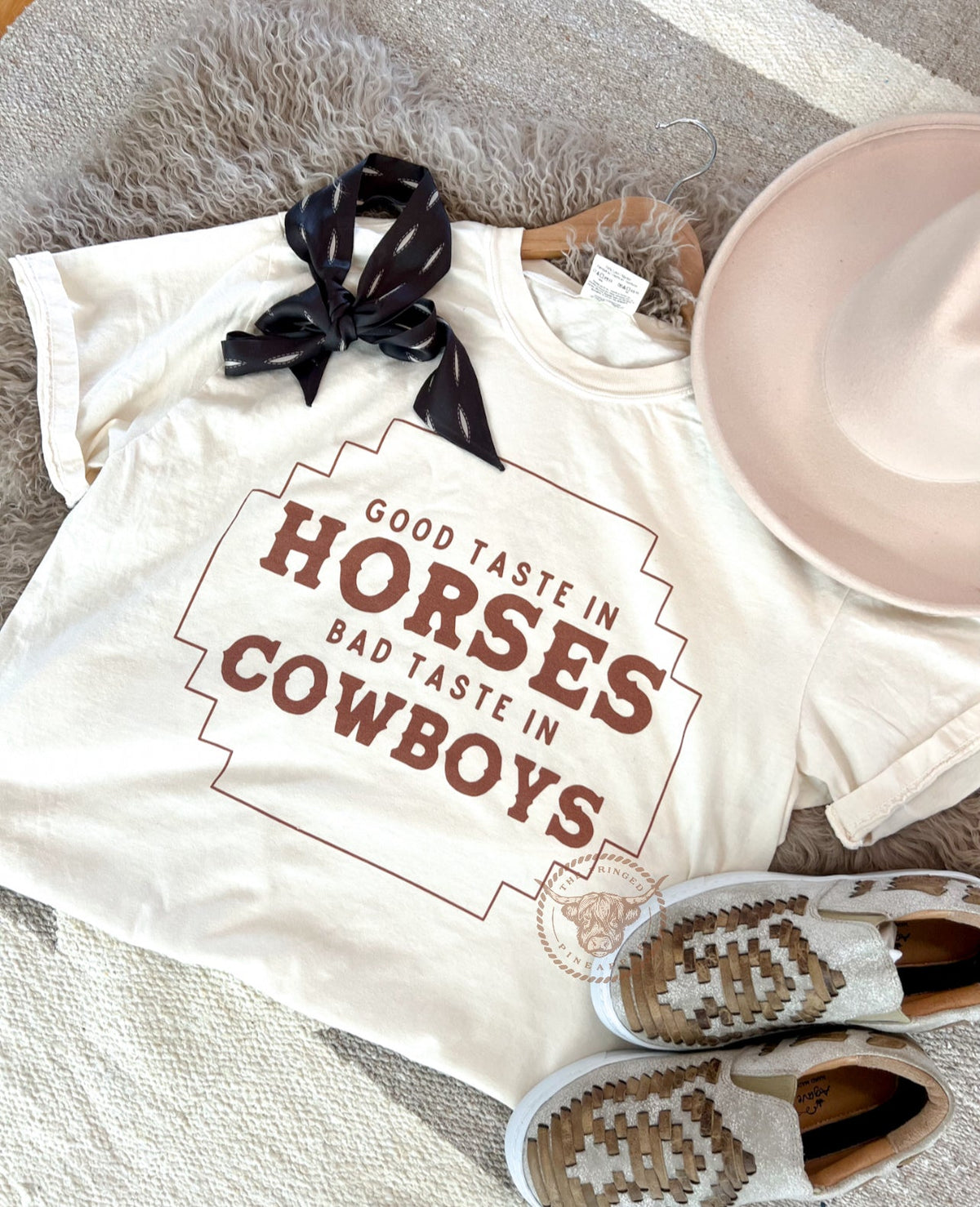 Good Taste In Horse S/S Tee(Adult)(Cream)