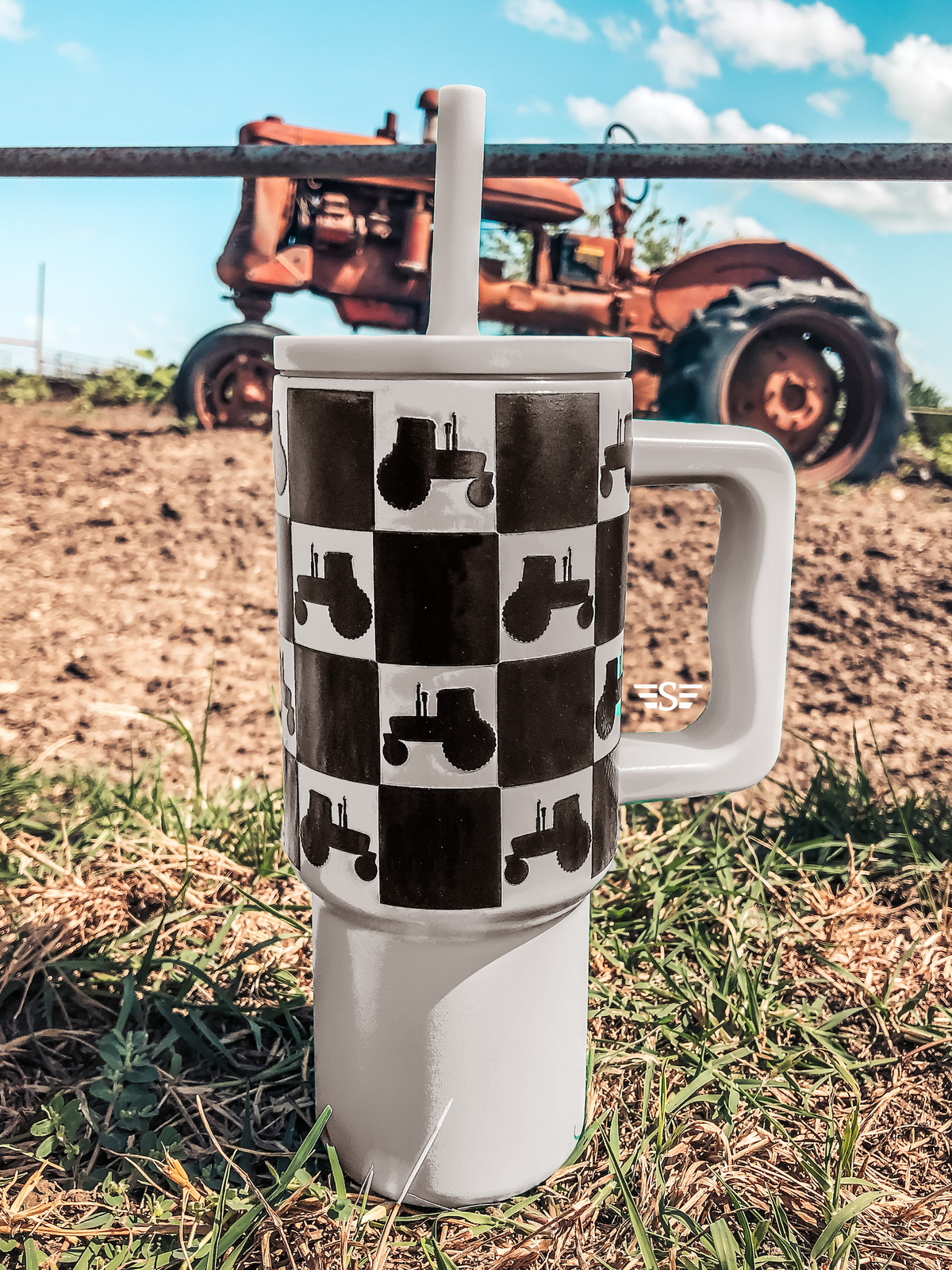 Kids 24oz Western Tumbler: Turquoise Retro Rodeo