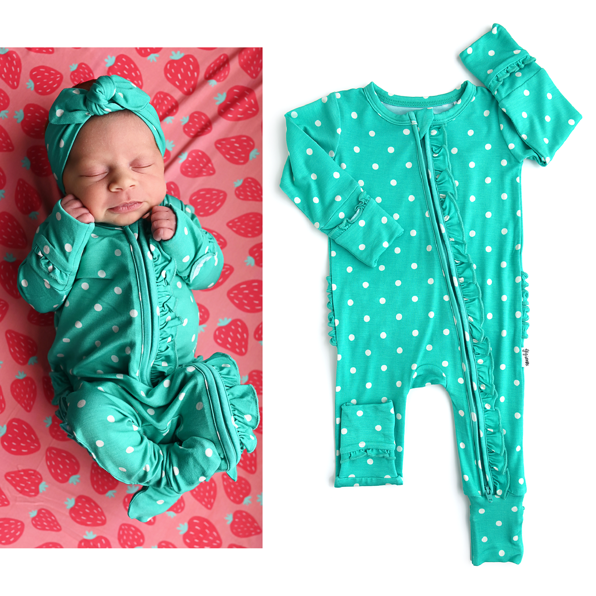 Polly Dot RUFFLE ZIP: 18-24m