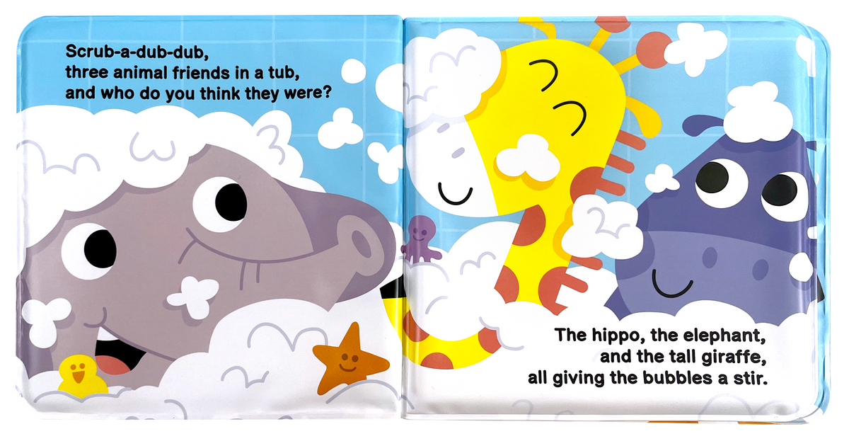 Scrub-A-Dub in the Tub - Children's Waterproof Bath Book and Toy Set