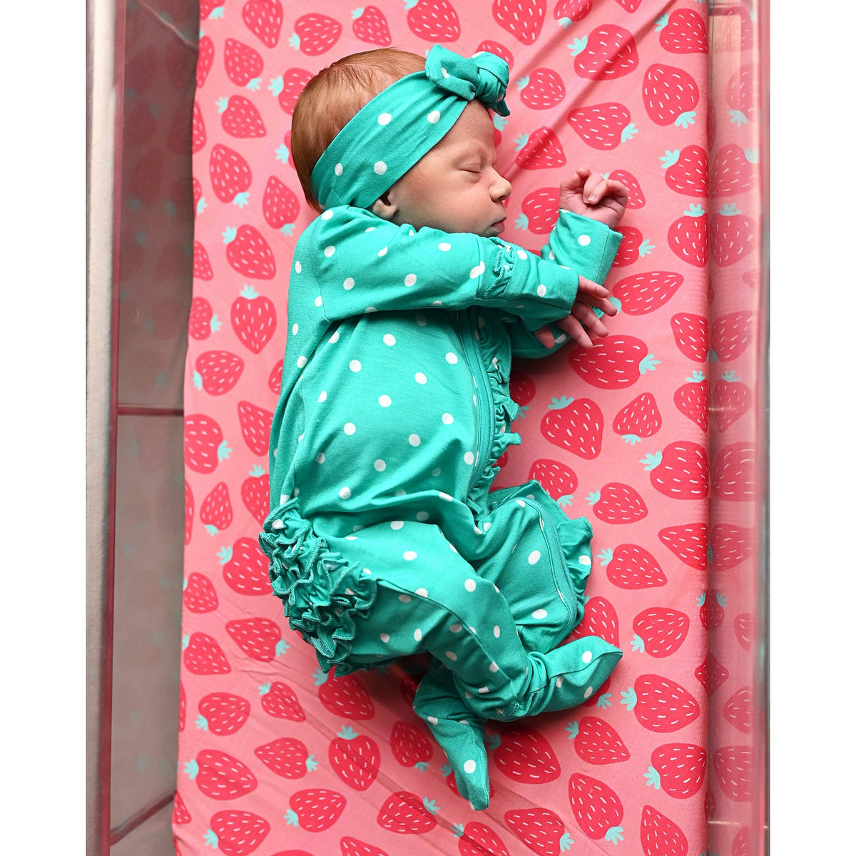 Polly Dot RUFFLE ZIP: 0-3m