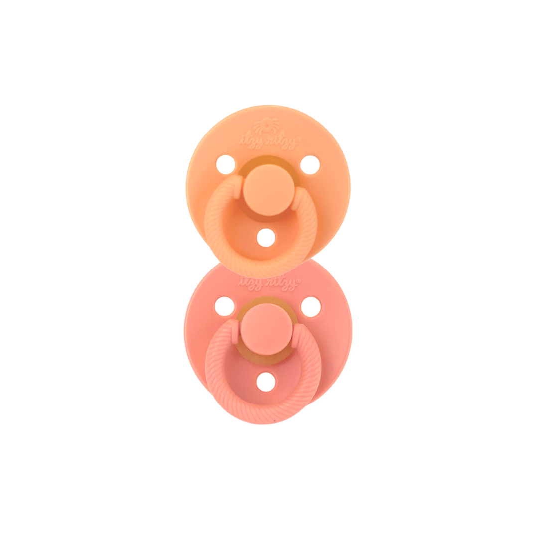Itzy Soother™ Natural Rubber Paci Sets: Mint + White