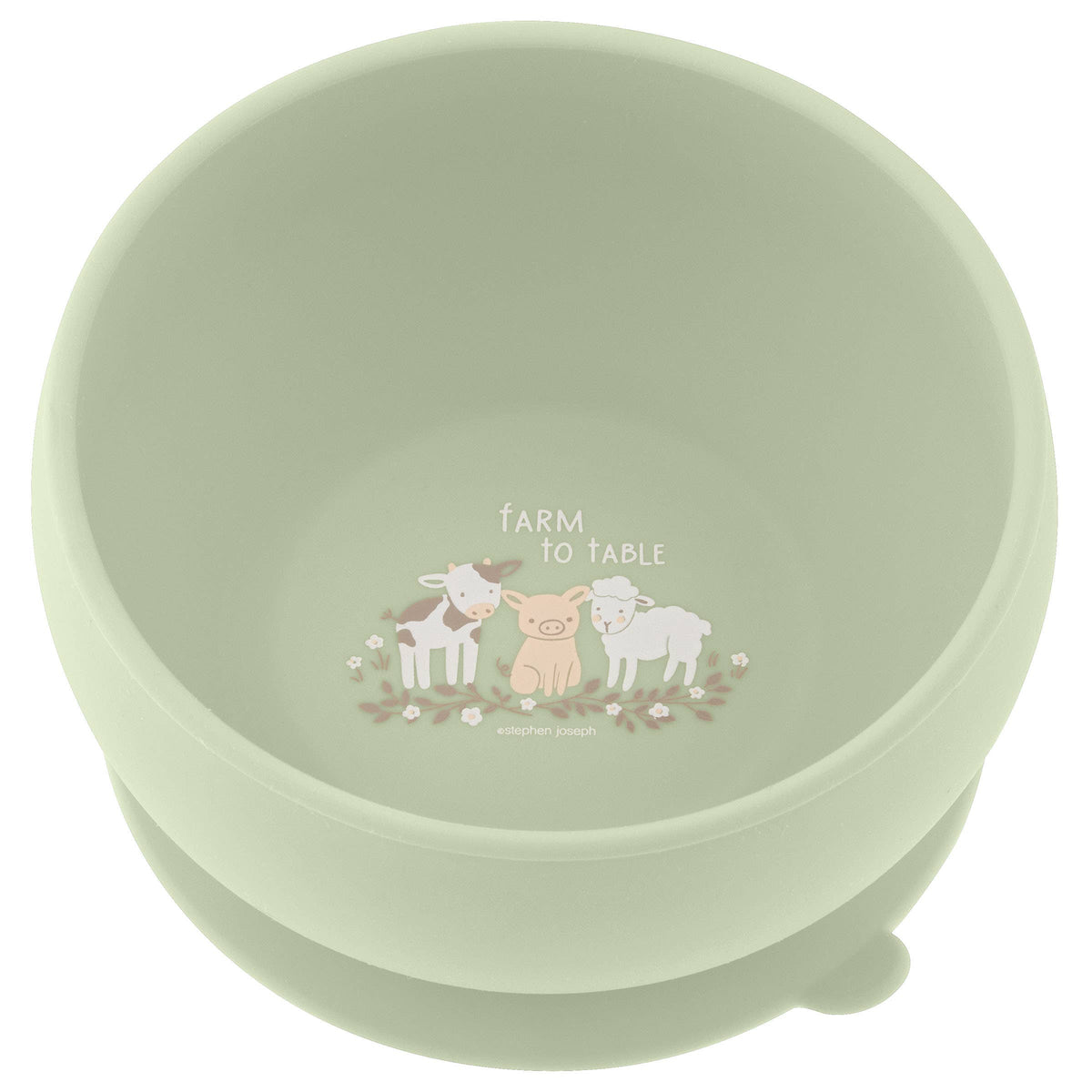 Suction Cup Silicone Bowl: Zoo