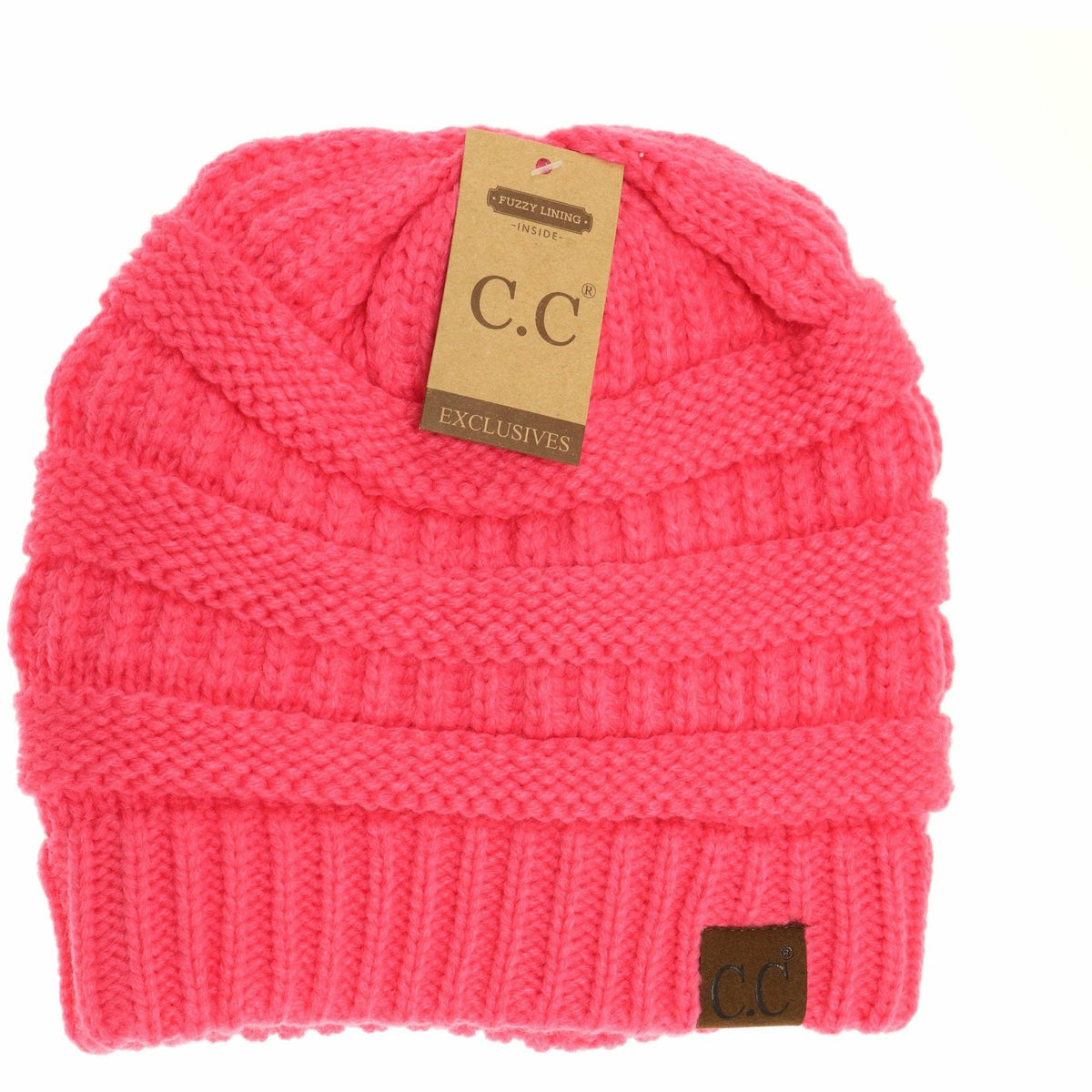 Classic Fuzzy Lined CC Beanie HAT25: Denim