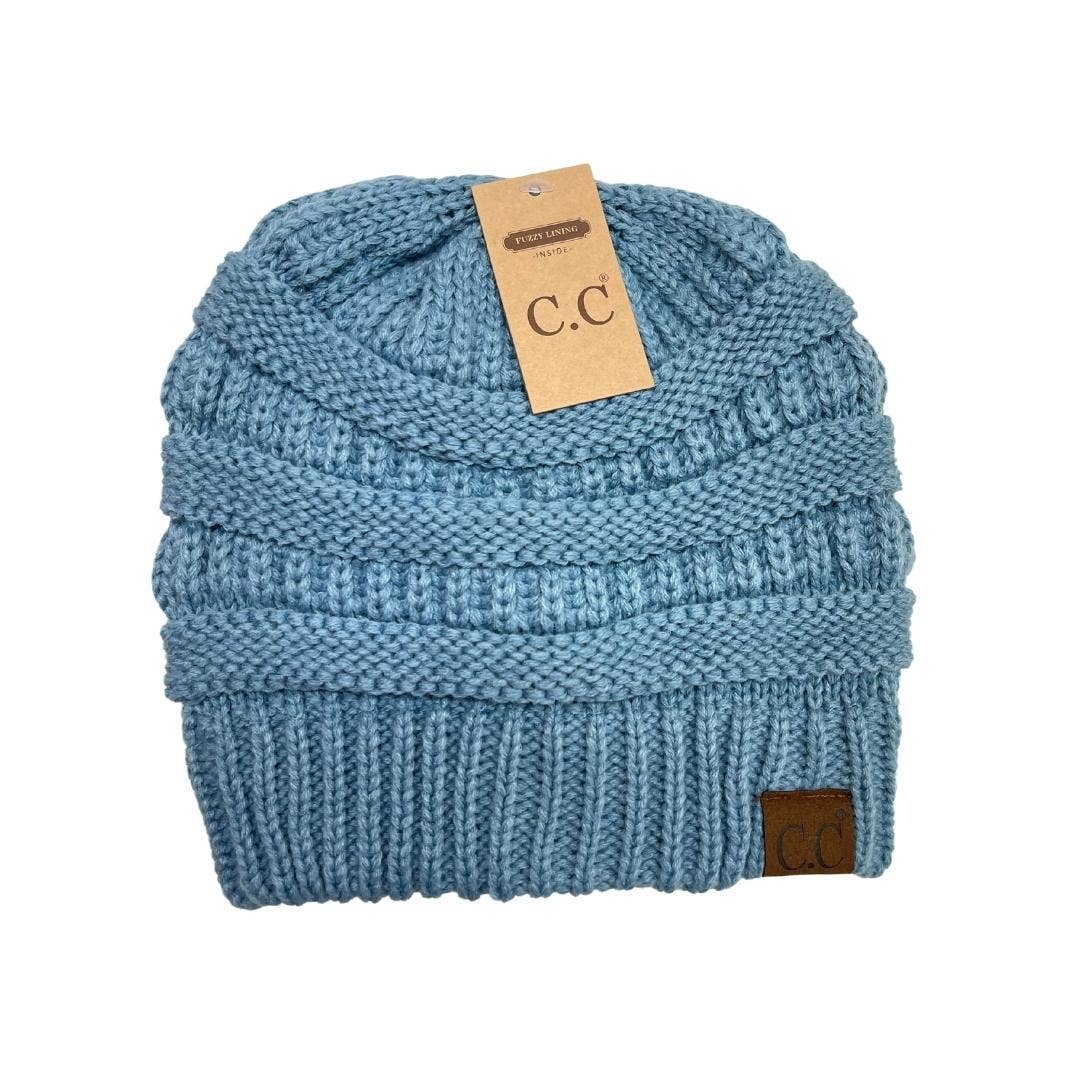 Classic Fuzzy Lined CC Beanie HAT25: Burgundy