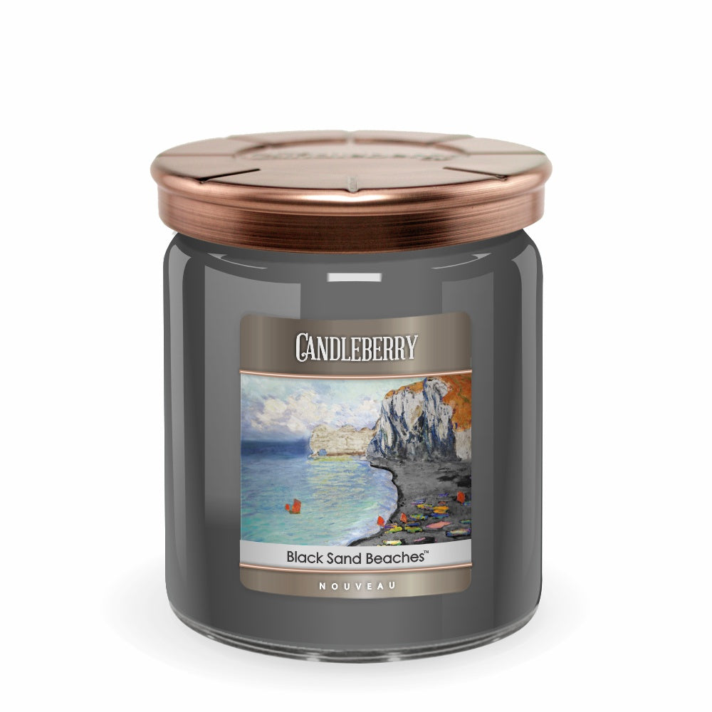 NOUVEAU™ - Black Sand Beaches™, 3 - Wick, Candy Jar Candle (Collective)