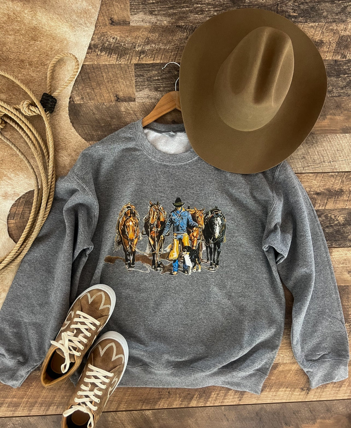 Leader Of The Pack Tee Or Sweatshirt (Adult)(Dark Heather Grey)