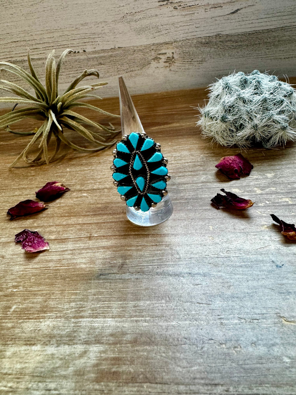 Ring - pick gour size turquoise ring and sterling silver