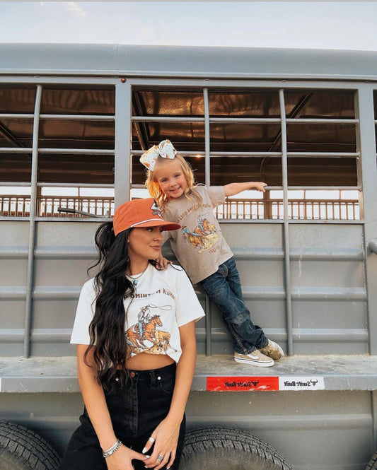 Cody When Nothing Goes Right - Go Left Team Ropers Tee 2.0(  Fringed exclusive)(cream tee)