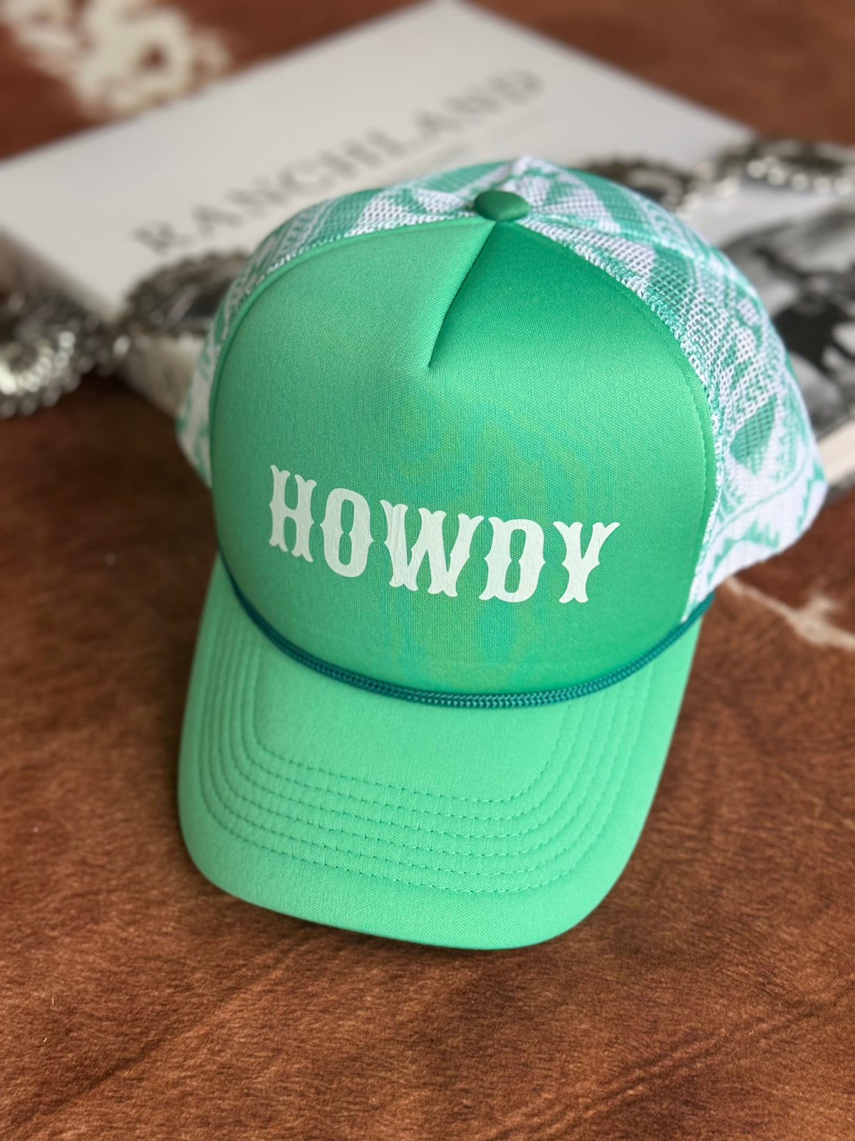 Howdy Aztec Turquoise Mesh Trucker Hat