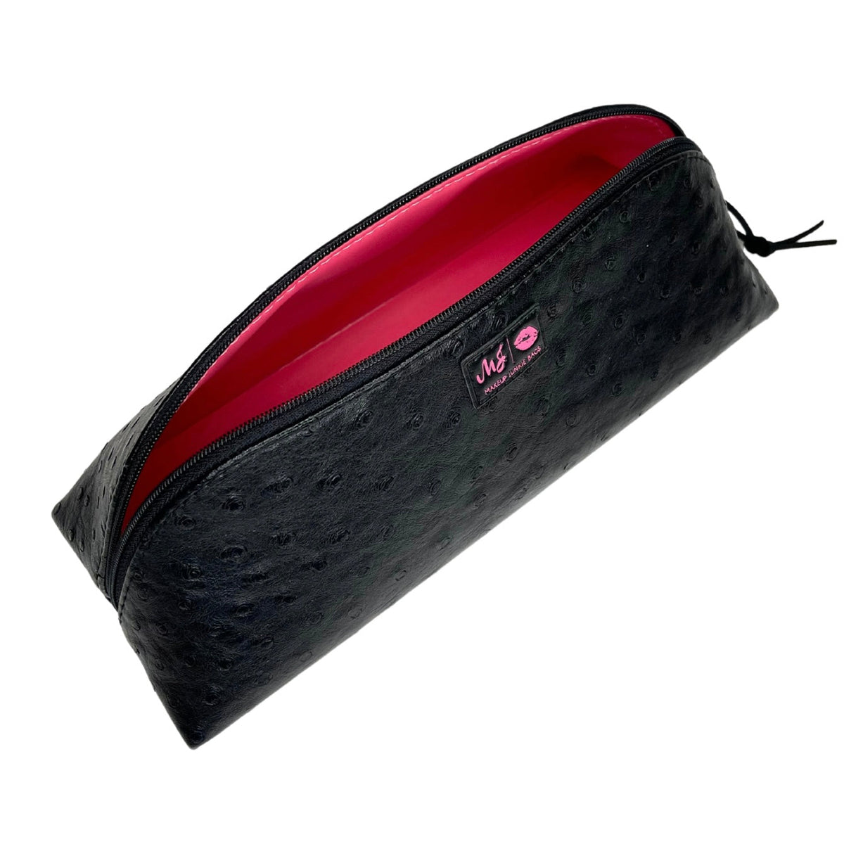 Black Ostrich Joey Pouch