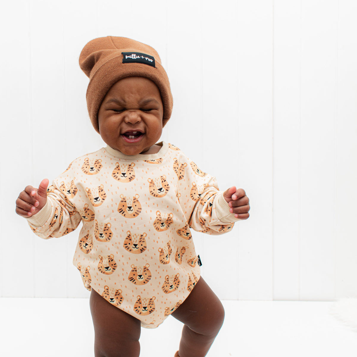 Crew Neck Romper- Wild