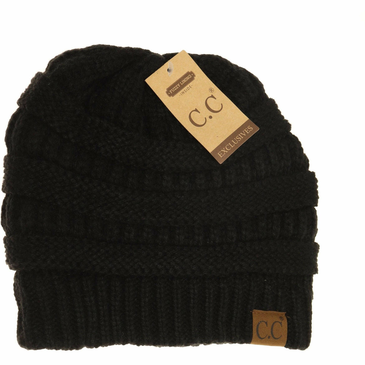Classic Fuzzy Lined CC Beanie HAT25: Light Grey