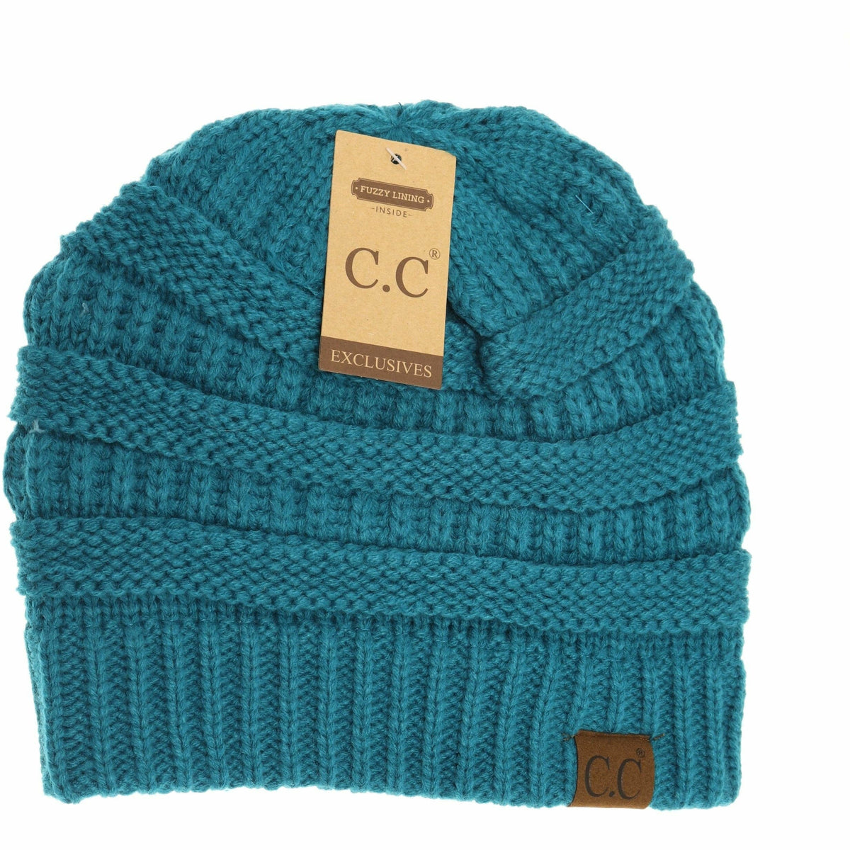 Classic Fuzzy Lined CC Beanie HAT25: Light Grey