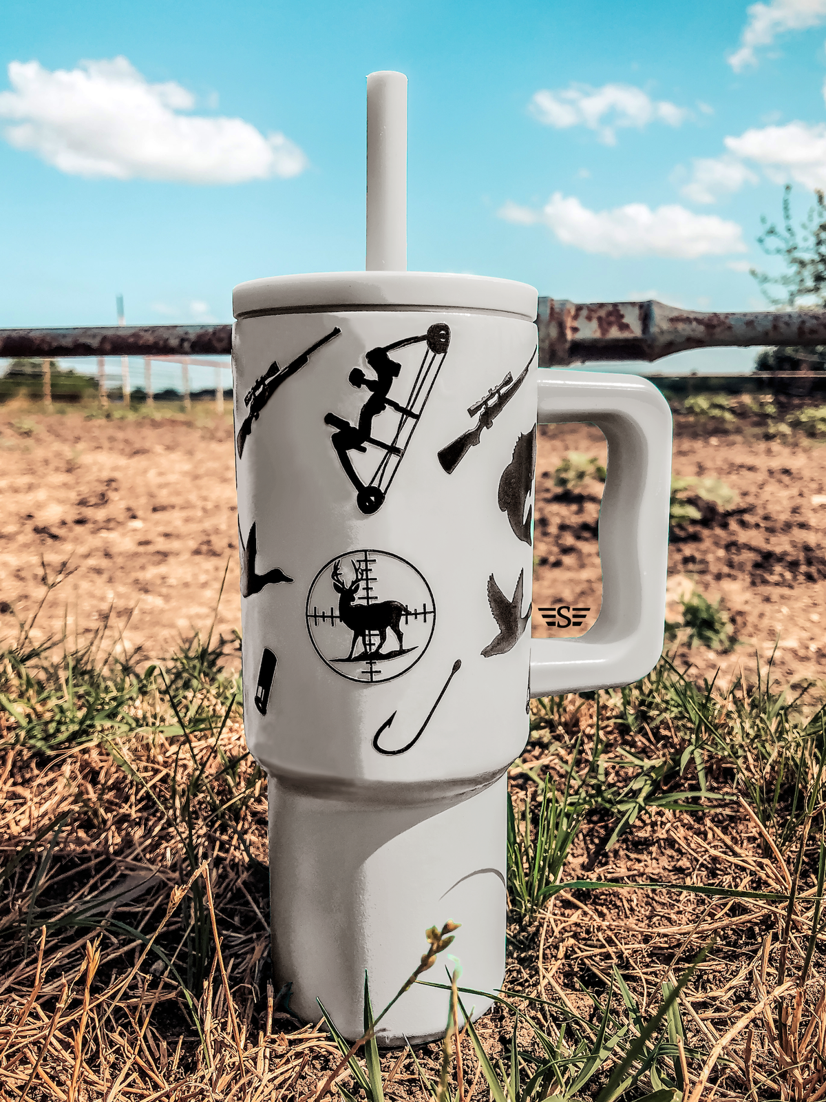 Kids 24oz Western Tumbler: Red Retro Rodeo