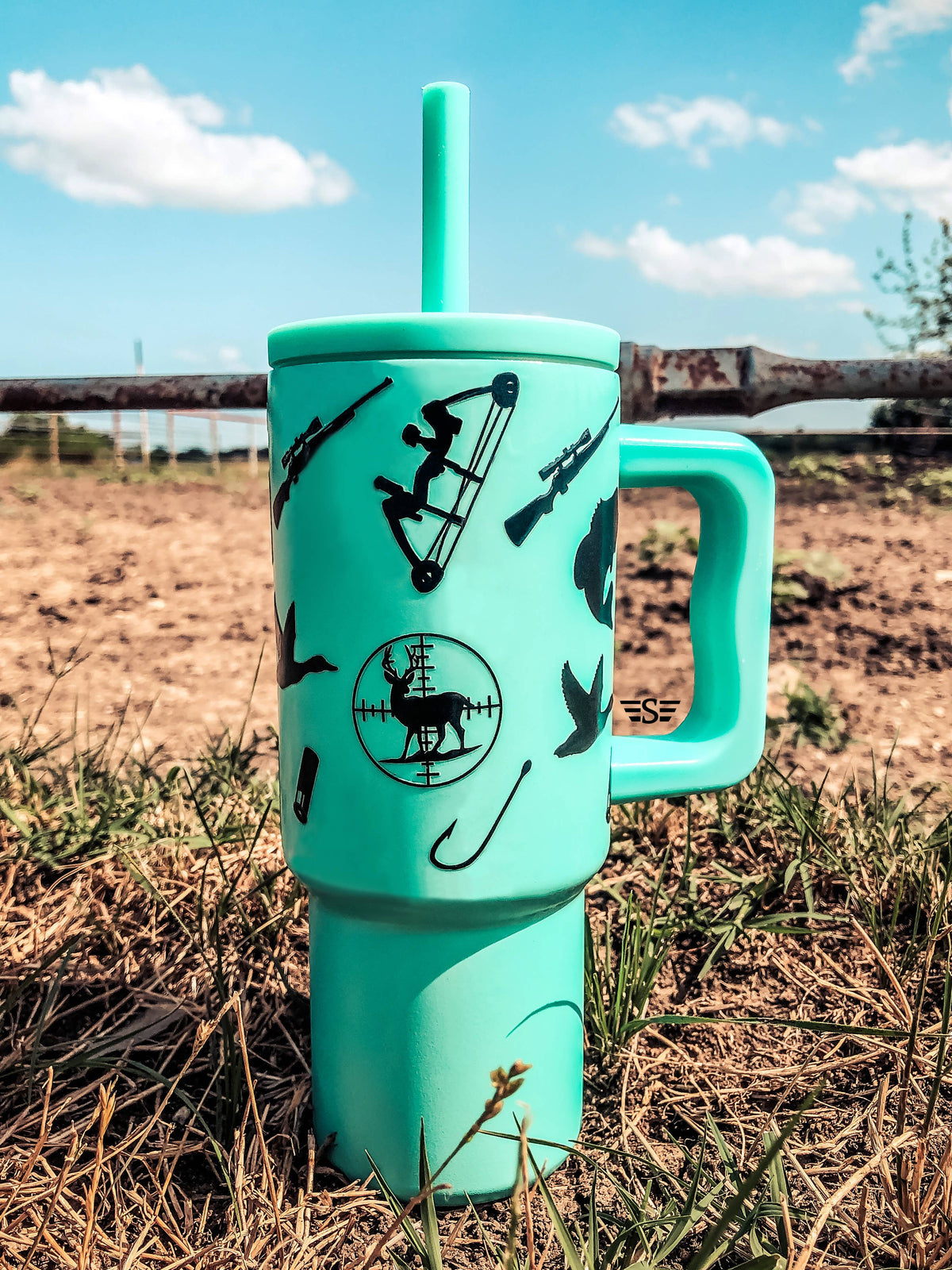 Kids 24oz Western Tumbler: Red Retro Rodeo