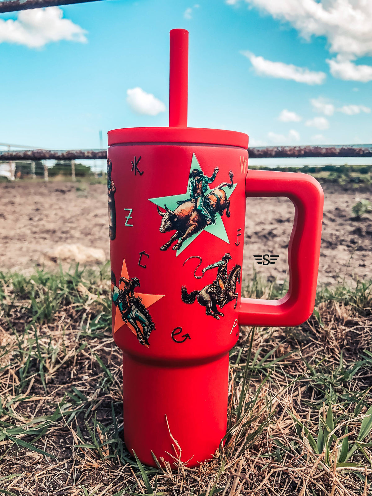 Kids 24oz Western Tumbler: Floral
