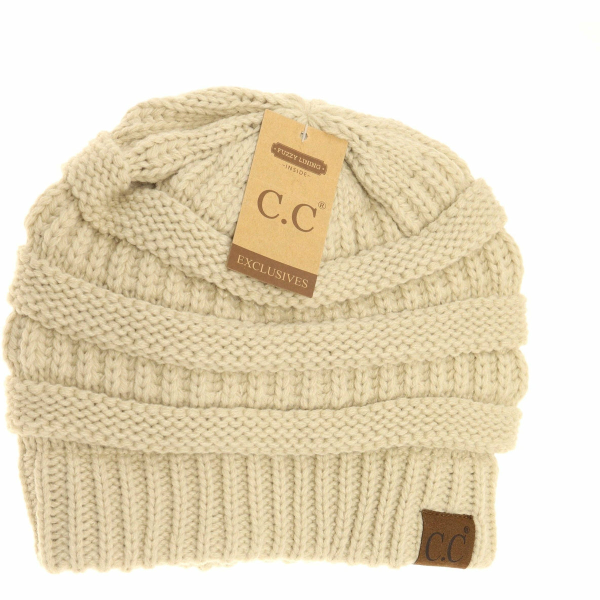 Classic Fuzzy Lined CC Beanie HAT25: Clay