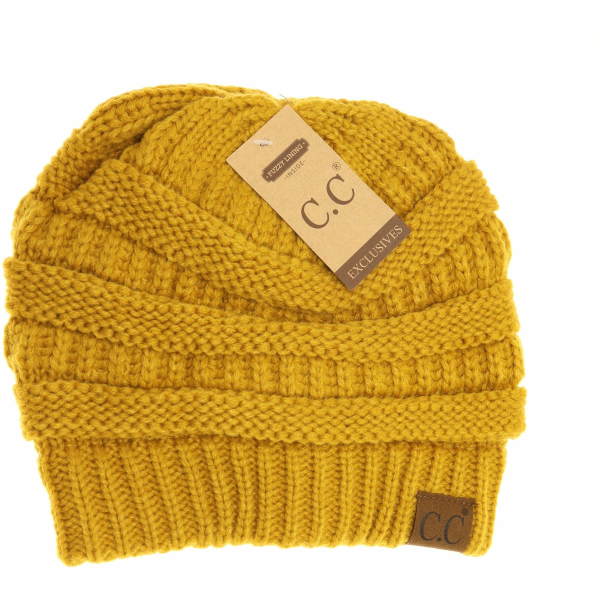 Classic Fuzzy Lined CC Beanie HAT25: Clay