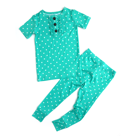 Polly Dot RUFFLE TWO PIECE: 2t/3t